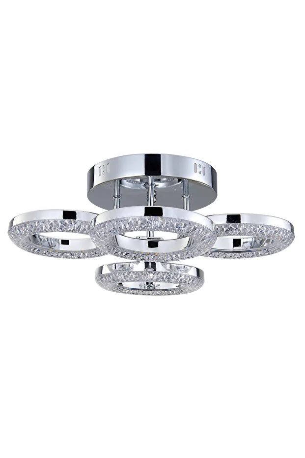 Oylum 4'lü Krom 24 Watt Kristalli Koridor Salon Led Plafonyer Avize